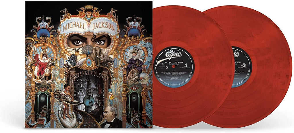 Michael Jackson - Dangerous Limited Edition Red & Black Swirl Vinyl LP Reissue
